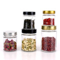 wholesale clear 120ml 160ml 220ml 330ml 400ml 580ml cylinder honey glass storage jar with metal cap